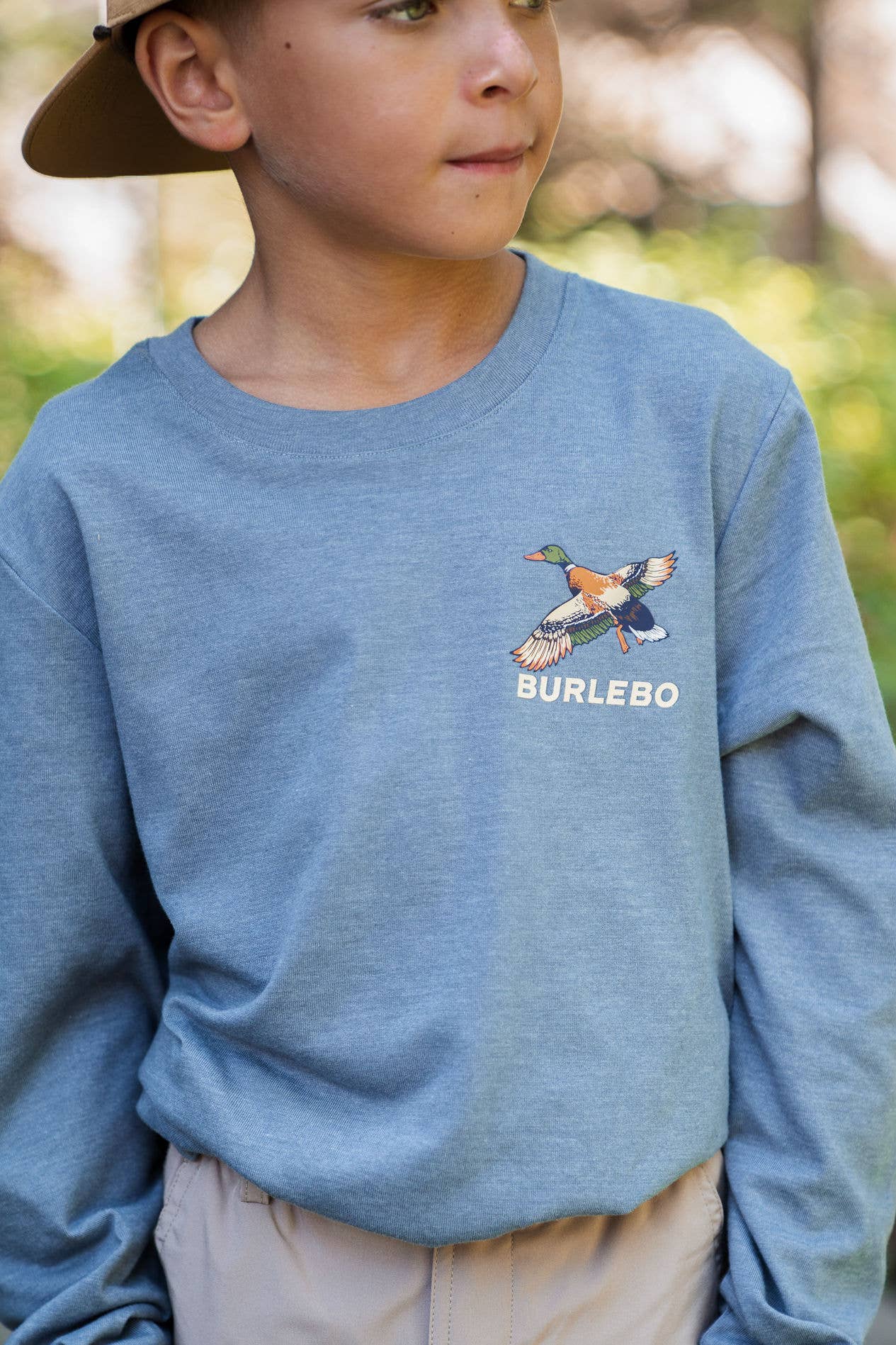 Youth - Suns Up Birds Down - L/S - Heather Blue Jean: Xsmall (4)