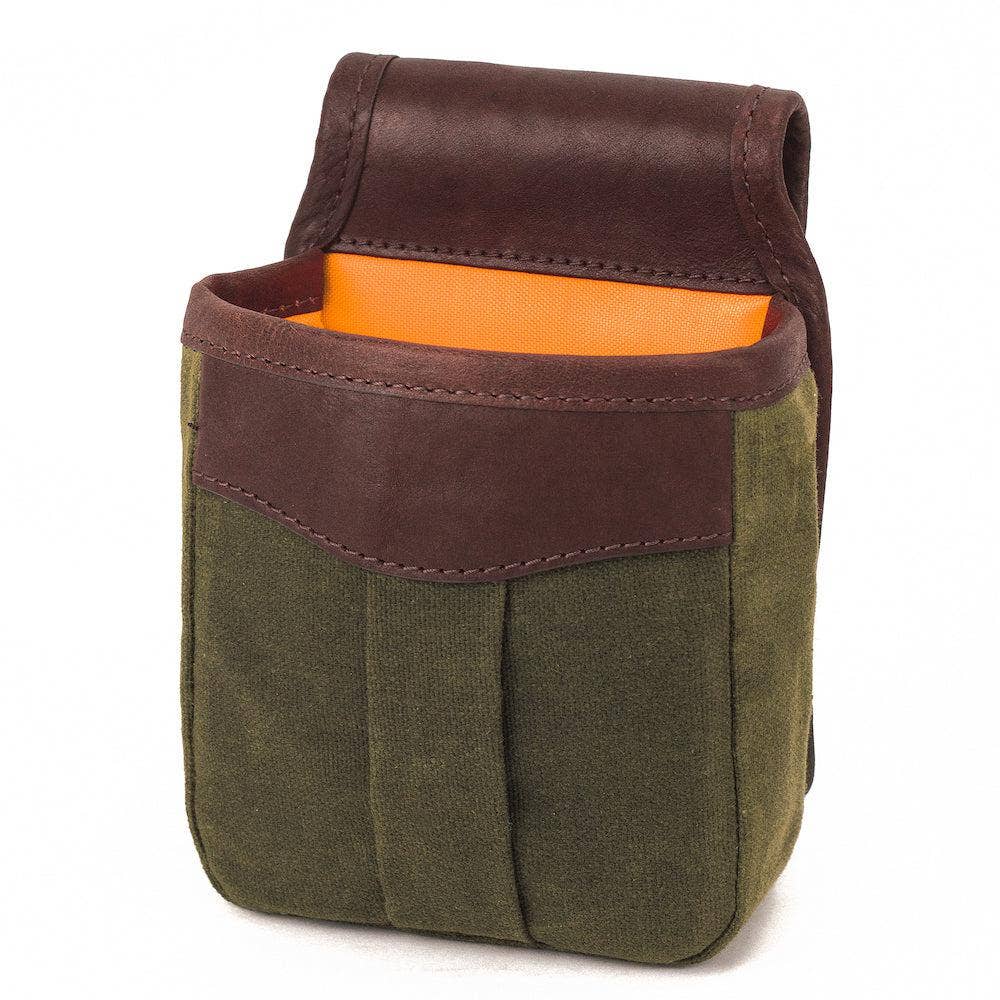 White Wing Waxed Canvas Hunting Single Belt Pouch: Vintage Camo / Smoke
