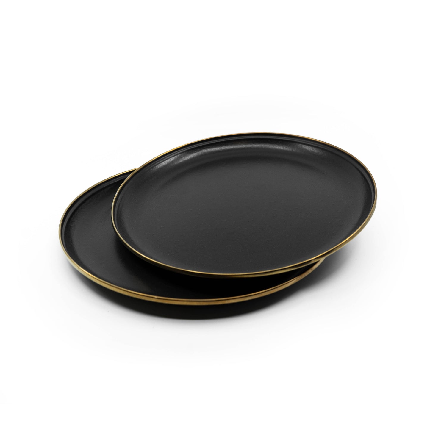 Enamel Deep Plate (Set of 2): Eggshell
