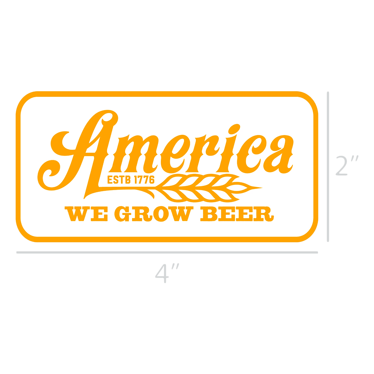 America We Grow Beer Decal