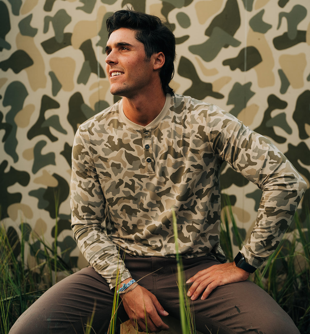 Men's Bamboo Flex Long Sleeve Henley