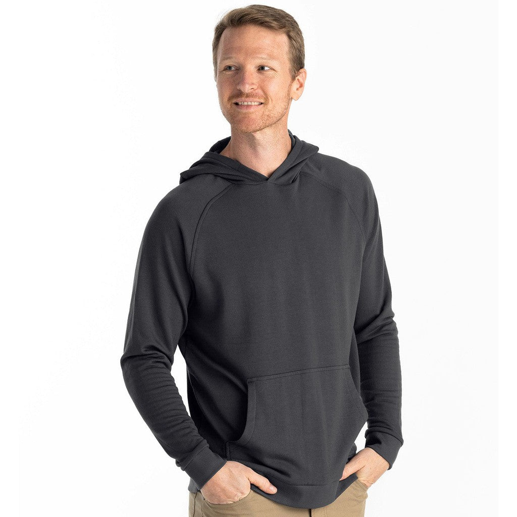 Men's Bamboo Lightweight Fleece Hoody - Black Sand