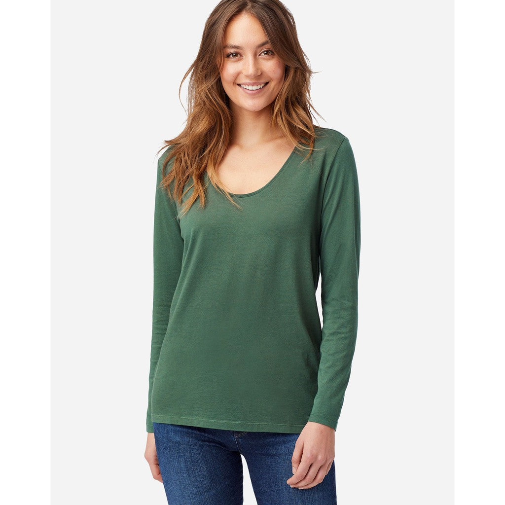 L/S Scoop Tee - Garden Green