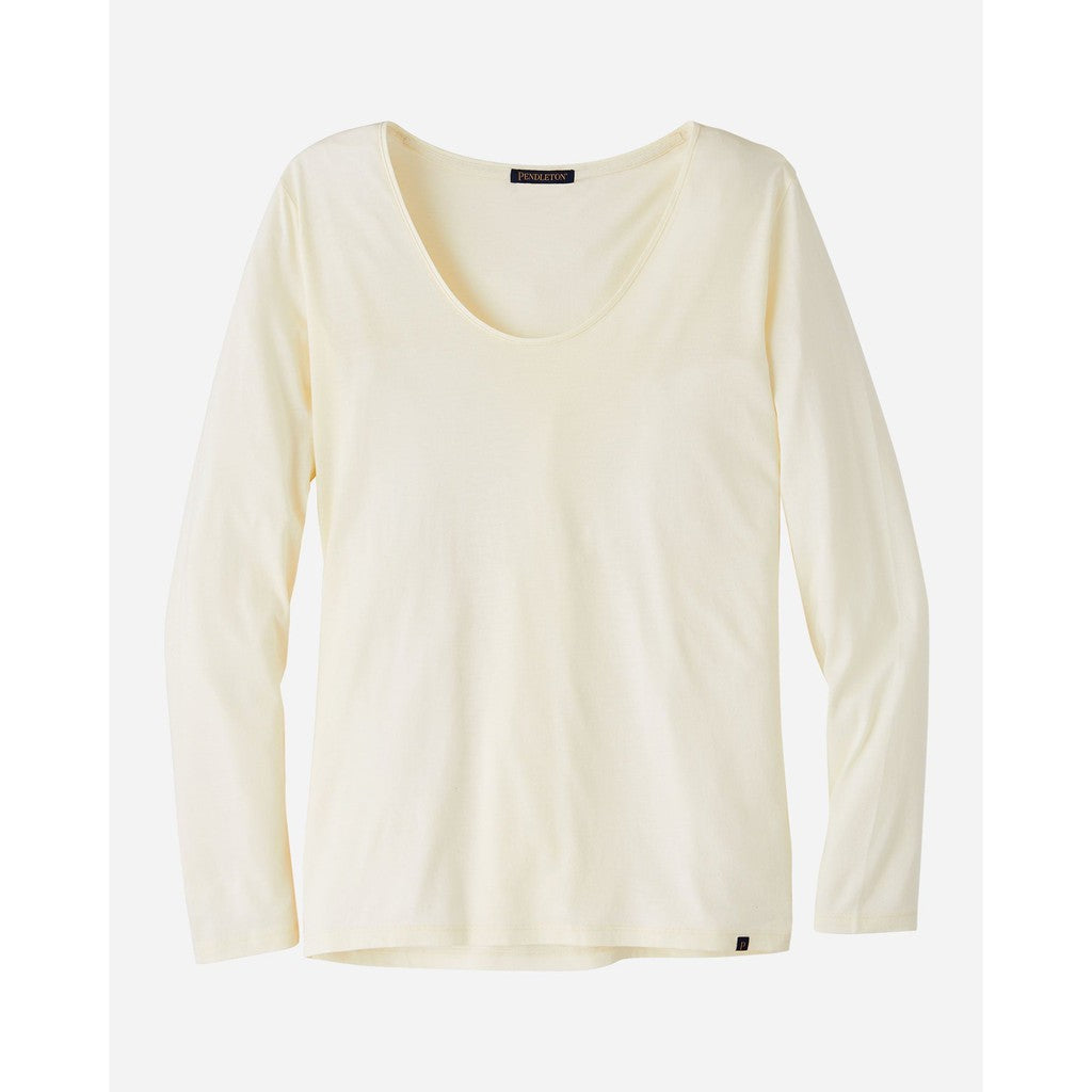 L/S Scoop Tee - Antique White