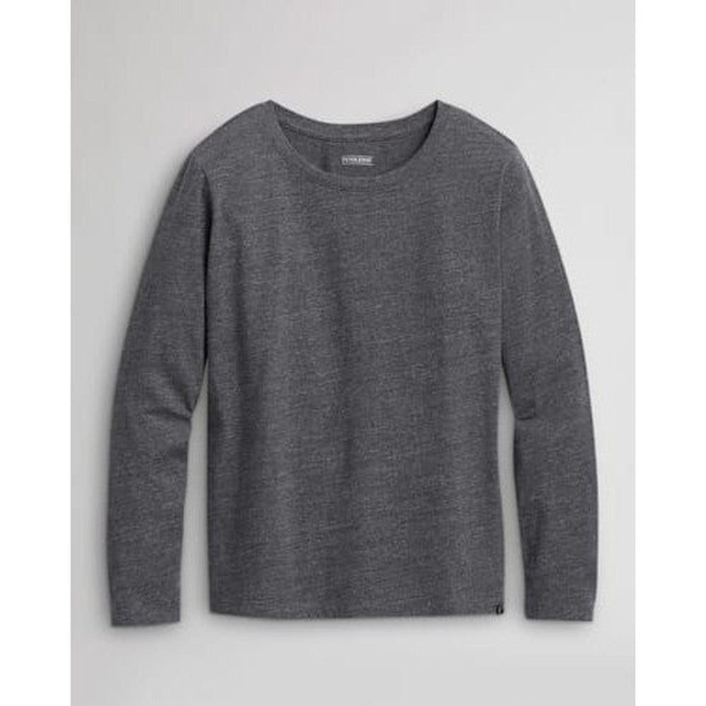 WOMEN'S LONG-SLEEVE DESCHUTES TEE - DARK HEATHER GREY
