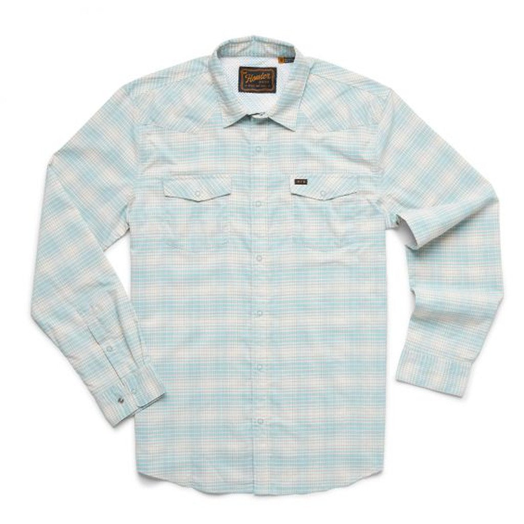 H Bar B Tech Longsleeve - Eason Plaid : Seafoam