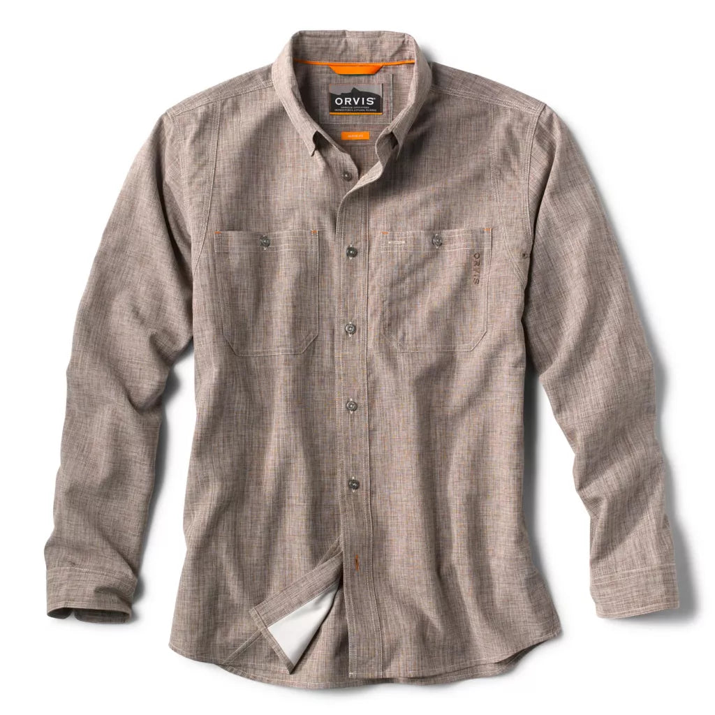 Tech Chambray Work Shirt - Mocha
