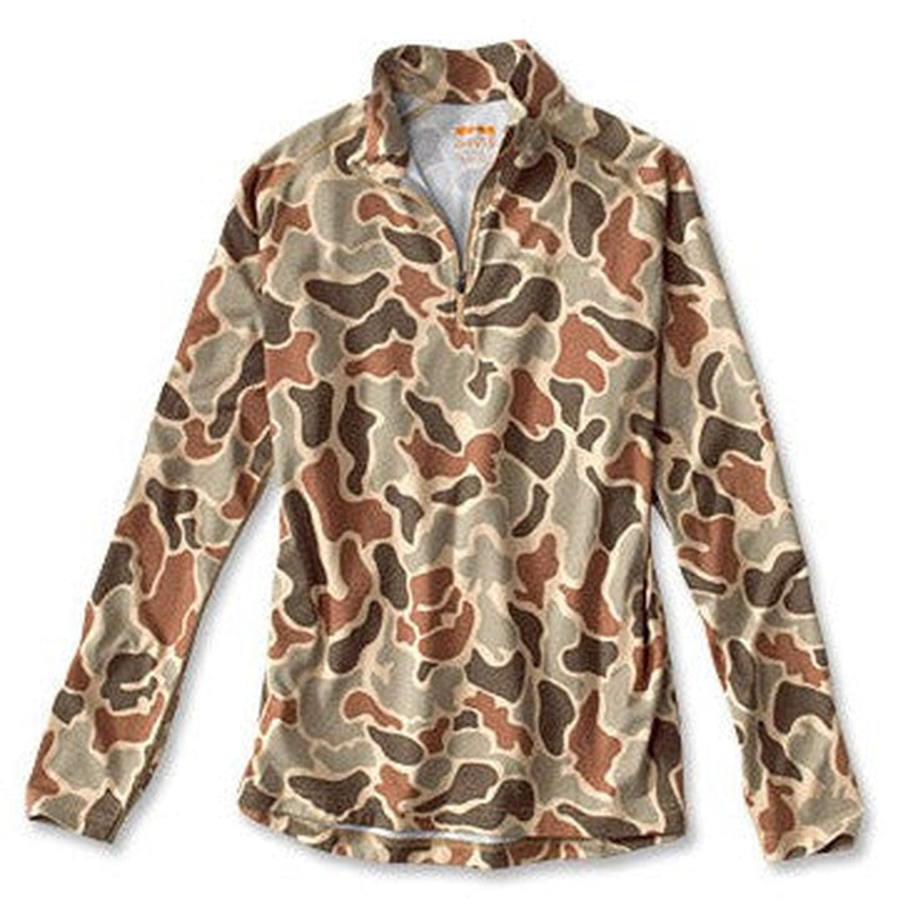 DRIRELEASE PRINTED 1/4 ZIP - Brown Camo