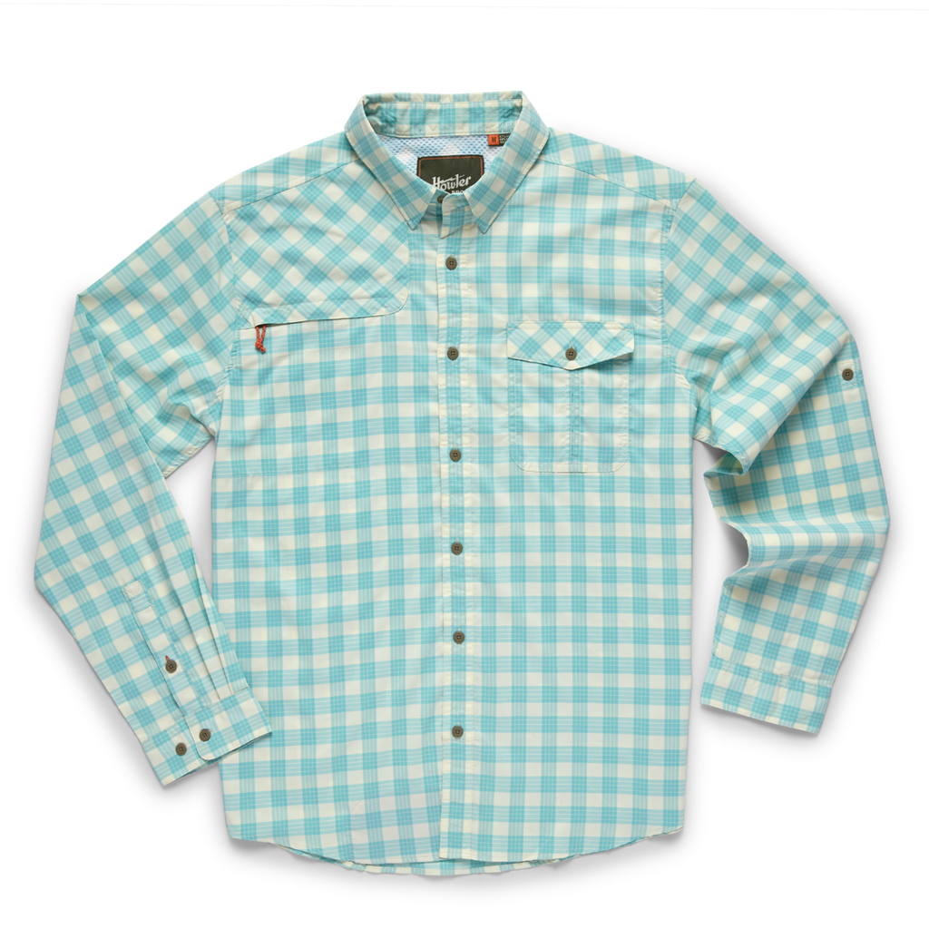 Matagorda Longsleeve - Palaka Plaid : Bay Blue