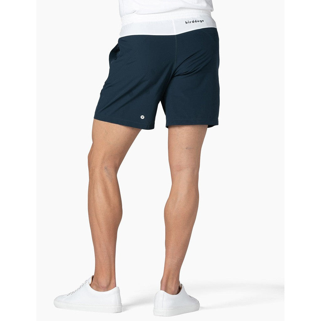 Gym Shorts - Navy and White Accented