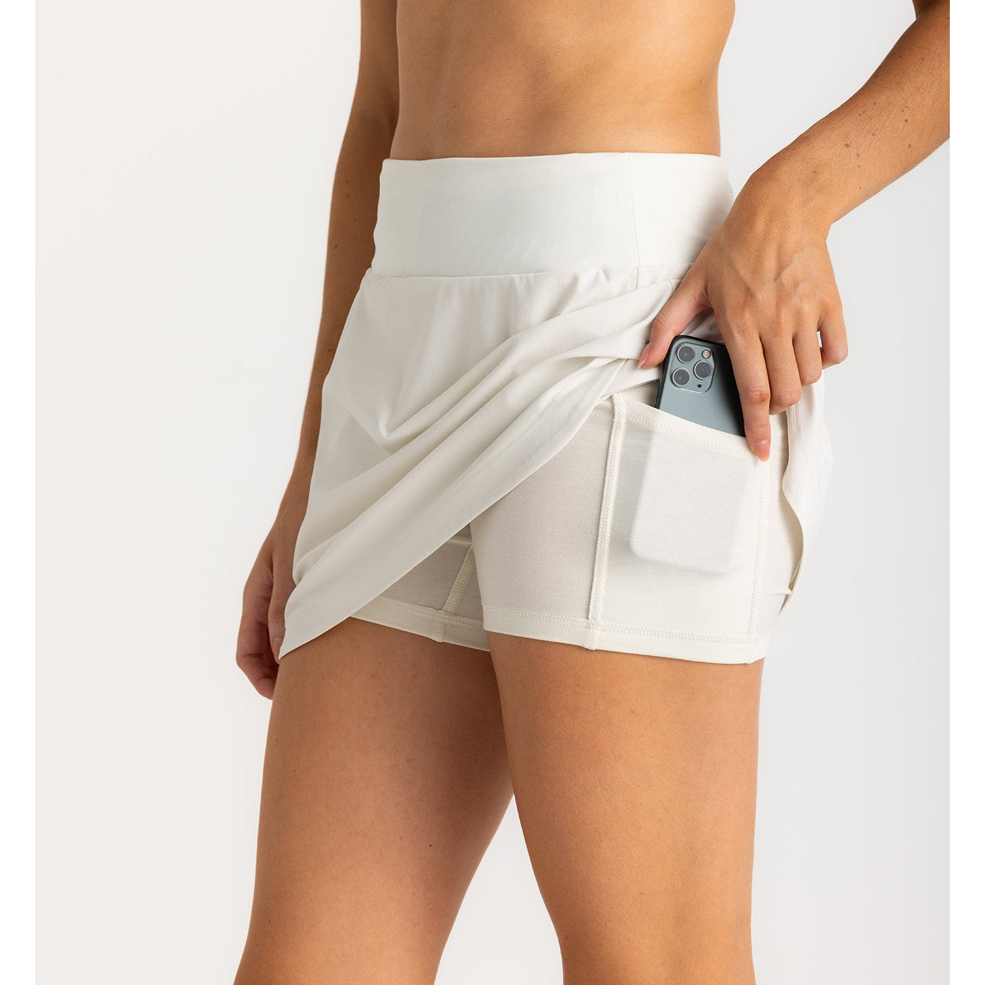 Women's Bamboo-Lined Active Breeze Skort - 15" - Sea salt