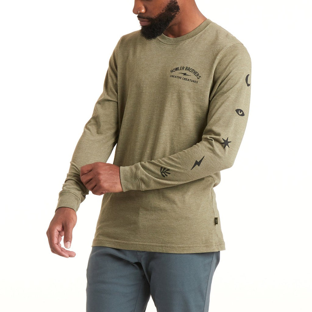 SELECT LONGSLEEVE T - Creative Creatures Roosterfish : Fatigue Heather