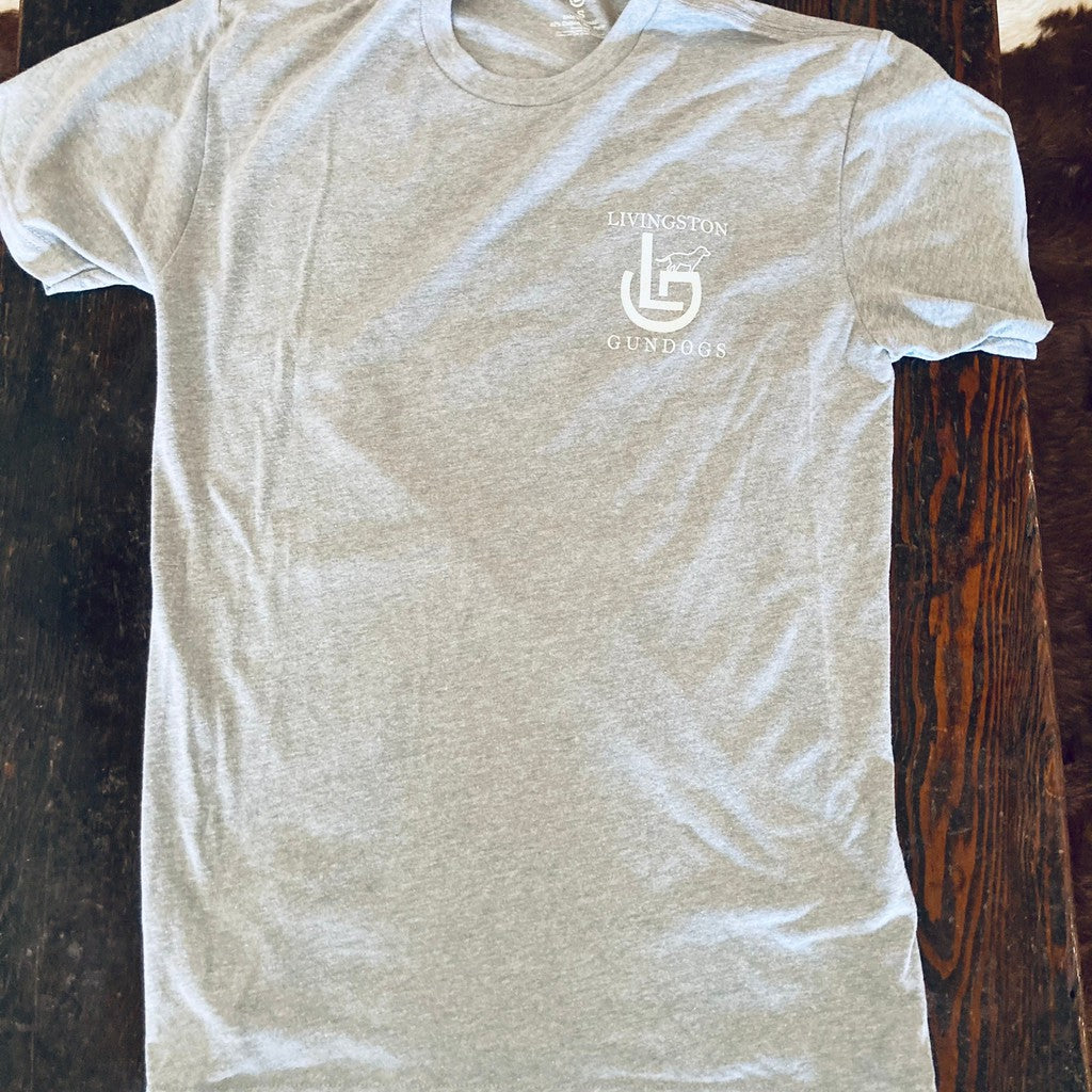 Livingston Gundogs Heather Grey SS Logo Tee