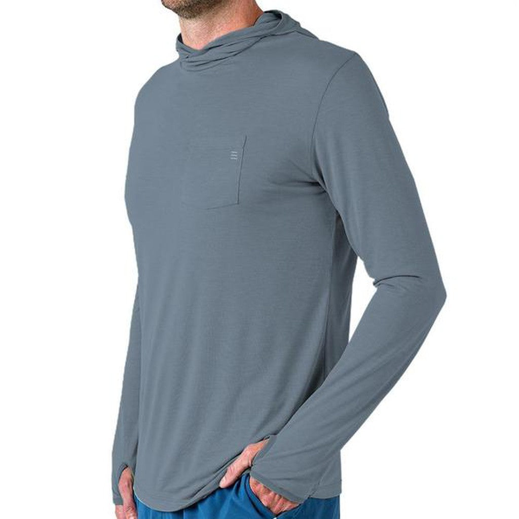 Men's Bamboo Lightweight Hoody - Blue Steel