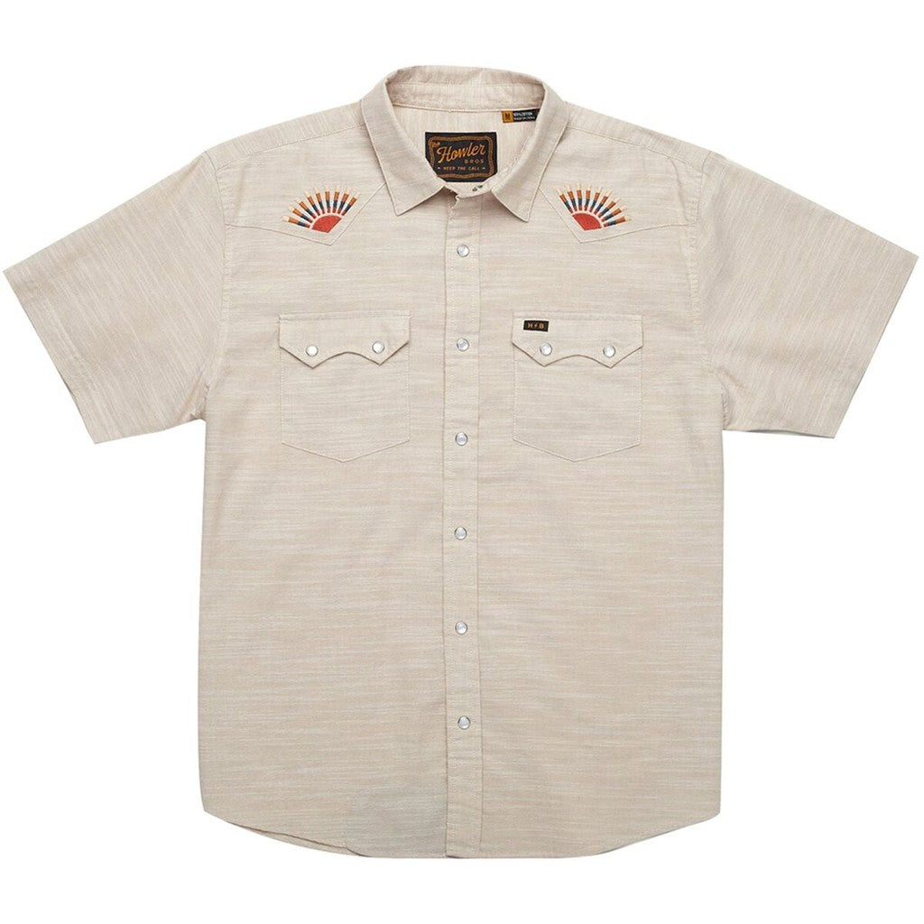 Crosscut Deluxe Shortsleeve - Rising Suns : Chardonnay Slub