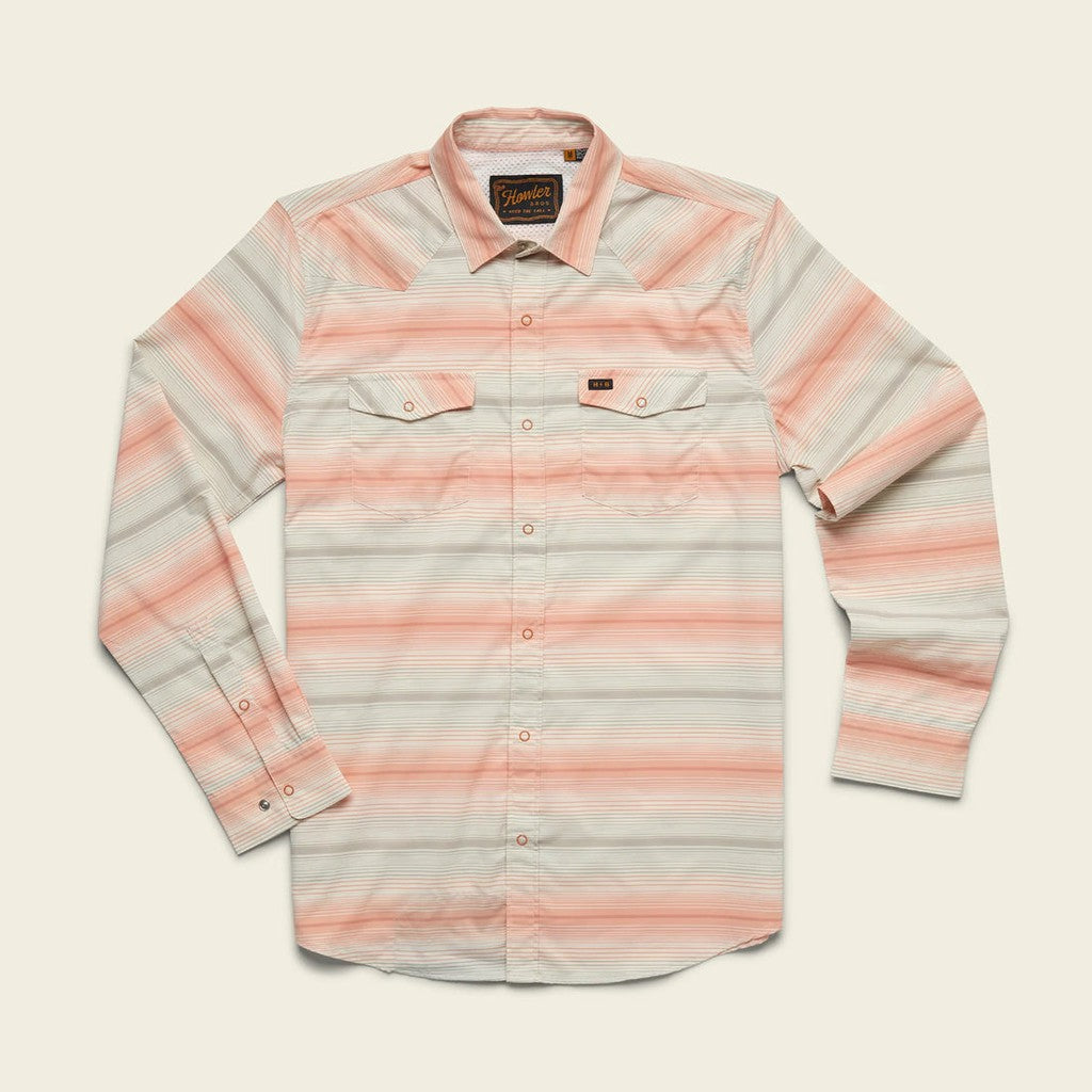 H Bar B Tech Longsleeve - Martin Stripe : Sunset