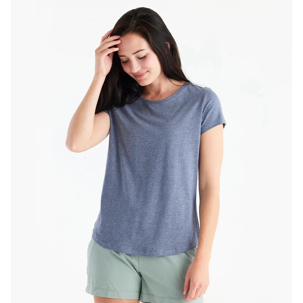 Women's Bamboo Current Tee - Heather Stonewash