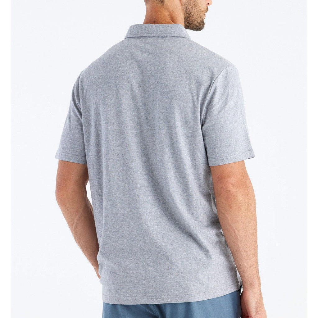Men's Bamboo Heritage Polo - Light Heather Grey