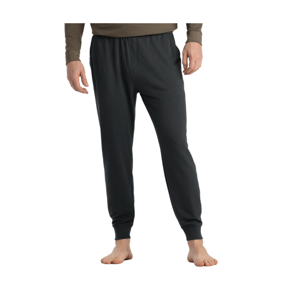 Men's Bamboo Lightweight Fleece Jogger - Black Sand