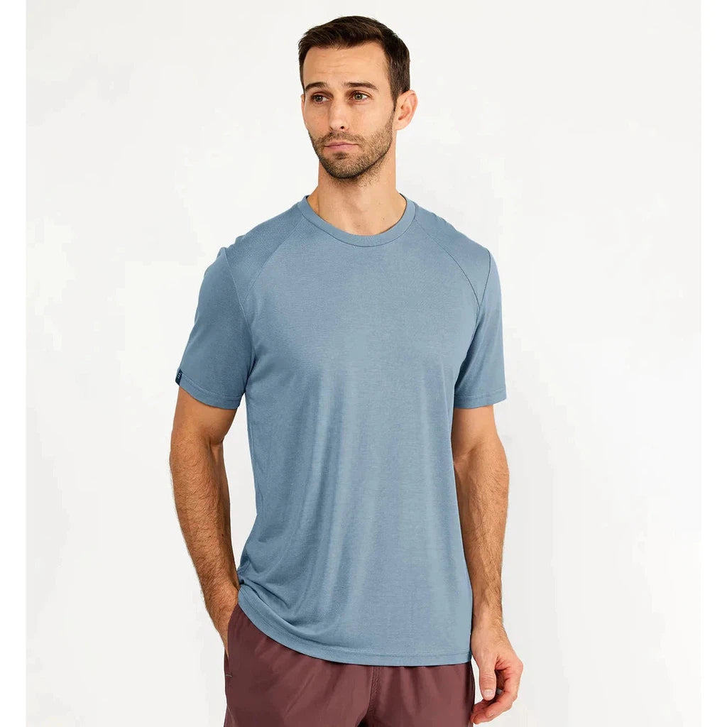 Men's Bamboo Lightweight Short Sleeve - Blue Fog