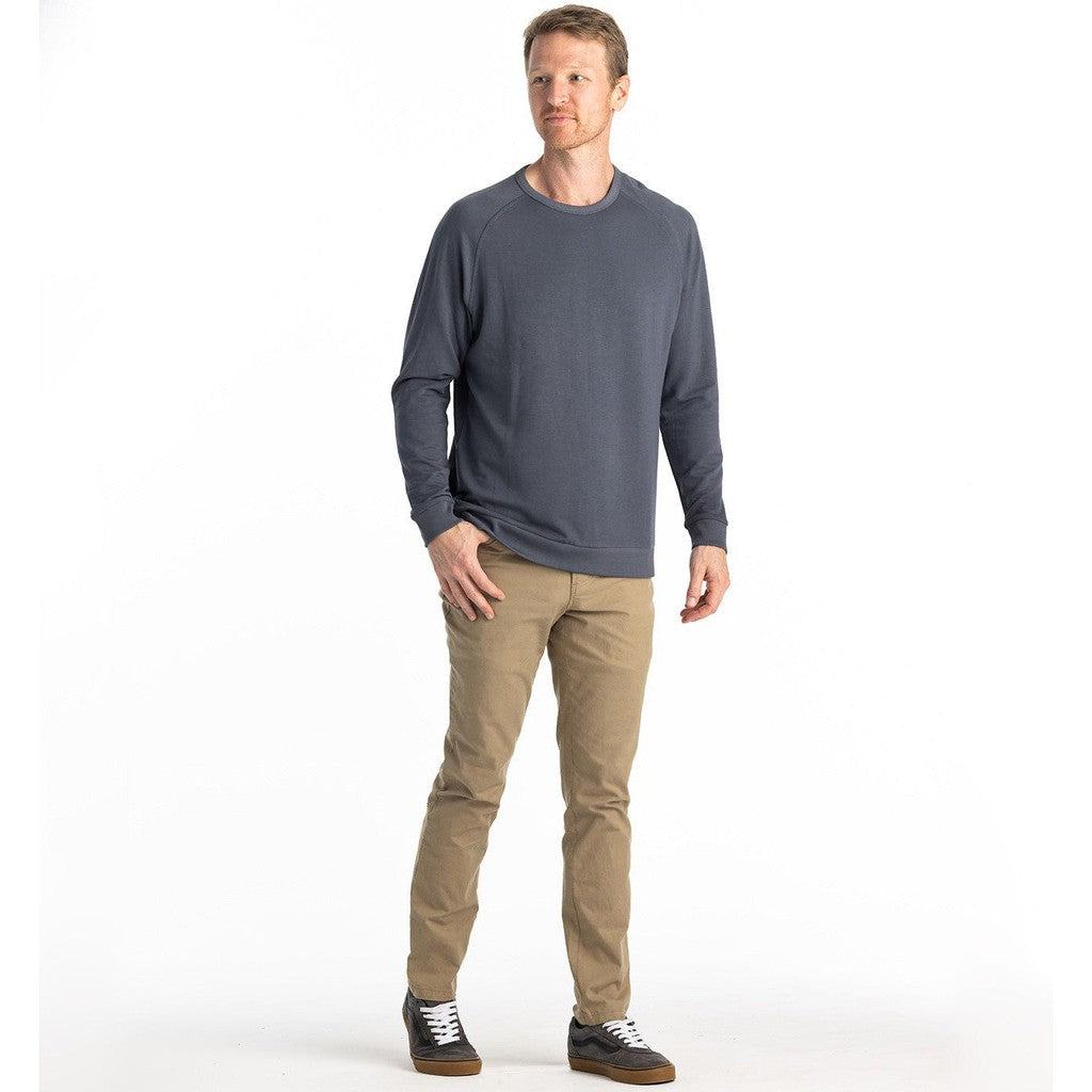 Men's Bamboo Lightweight Fleece Crew - Storm cloud