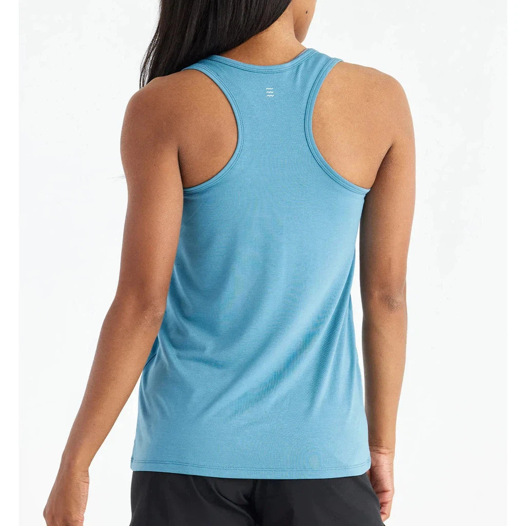 Women's Bamboo Motion Racerback Tank - Bluestone