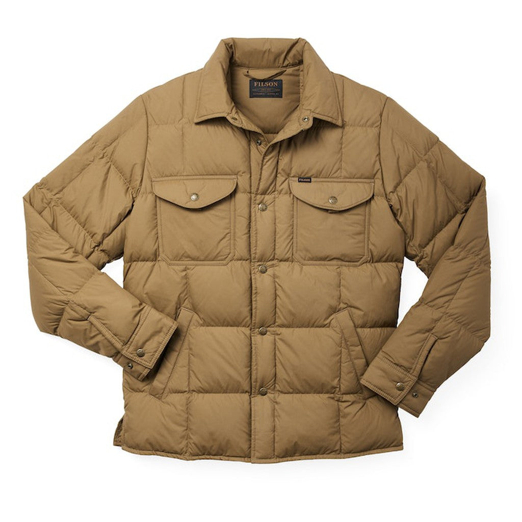 lightweight down jac-shirt - Dark Tan