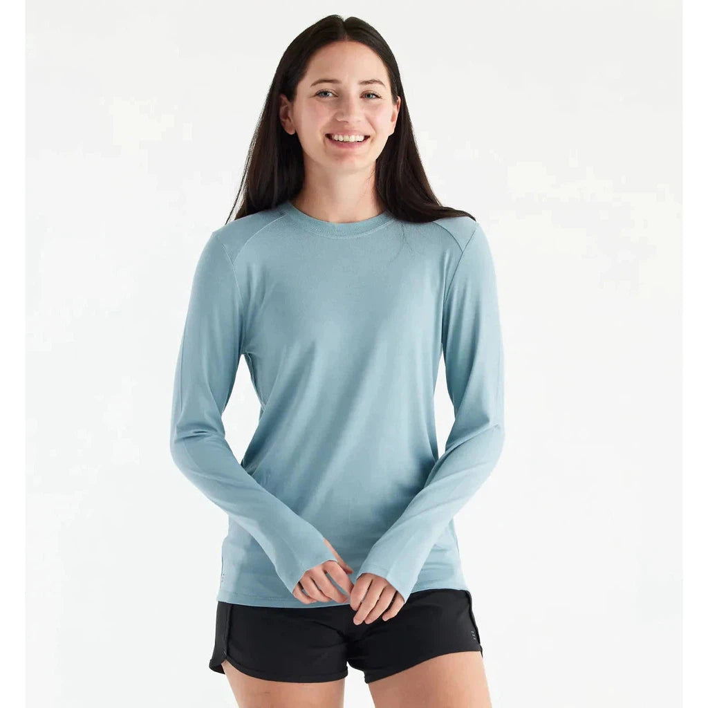 Women's Bamboo Shade Long Sleeve II - Ocean Mist