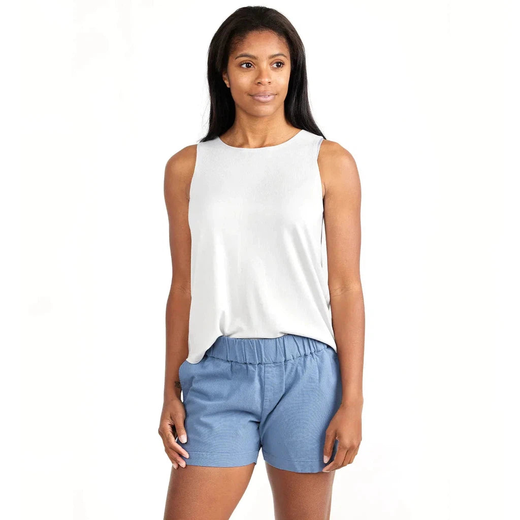 Women's Stretch Canvas Short - Sail Blue