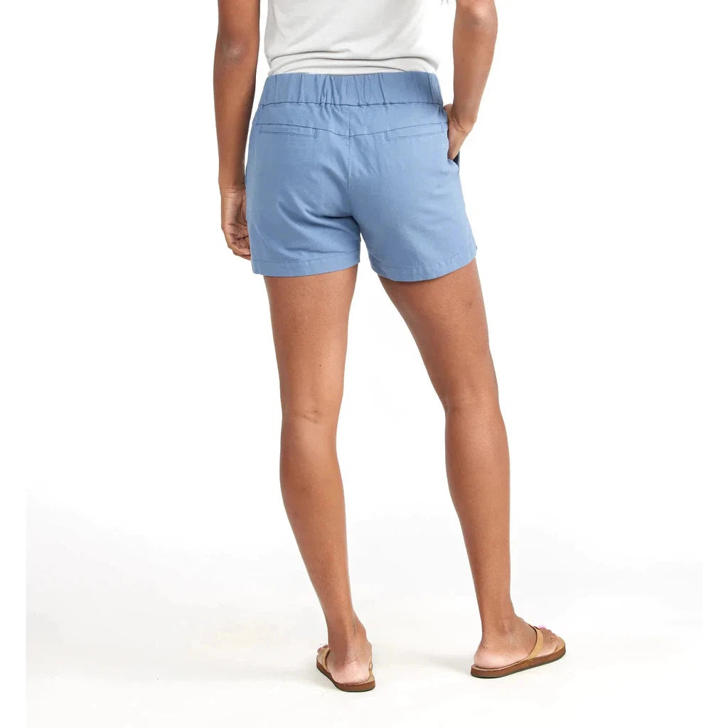Women's Stretch Canvas Short - Sail Blue