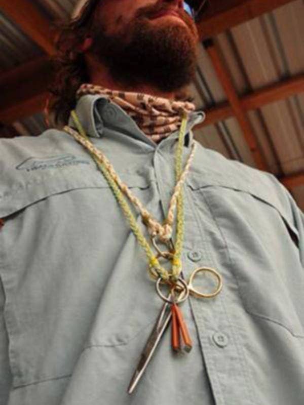 Flyvines Original Recycled Fly Line Braided Lanyard: Mix of colors