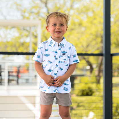 Youth-Performance Button Up-Lake Weekend
