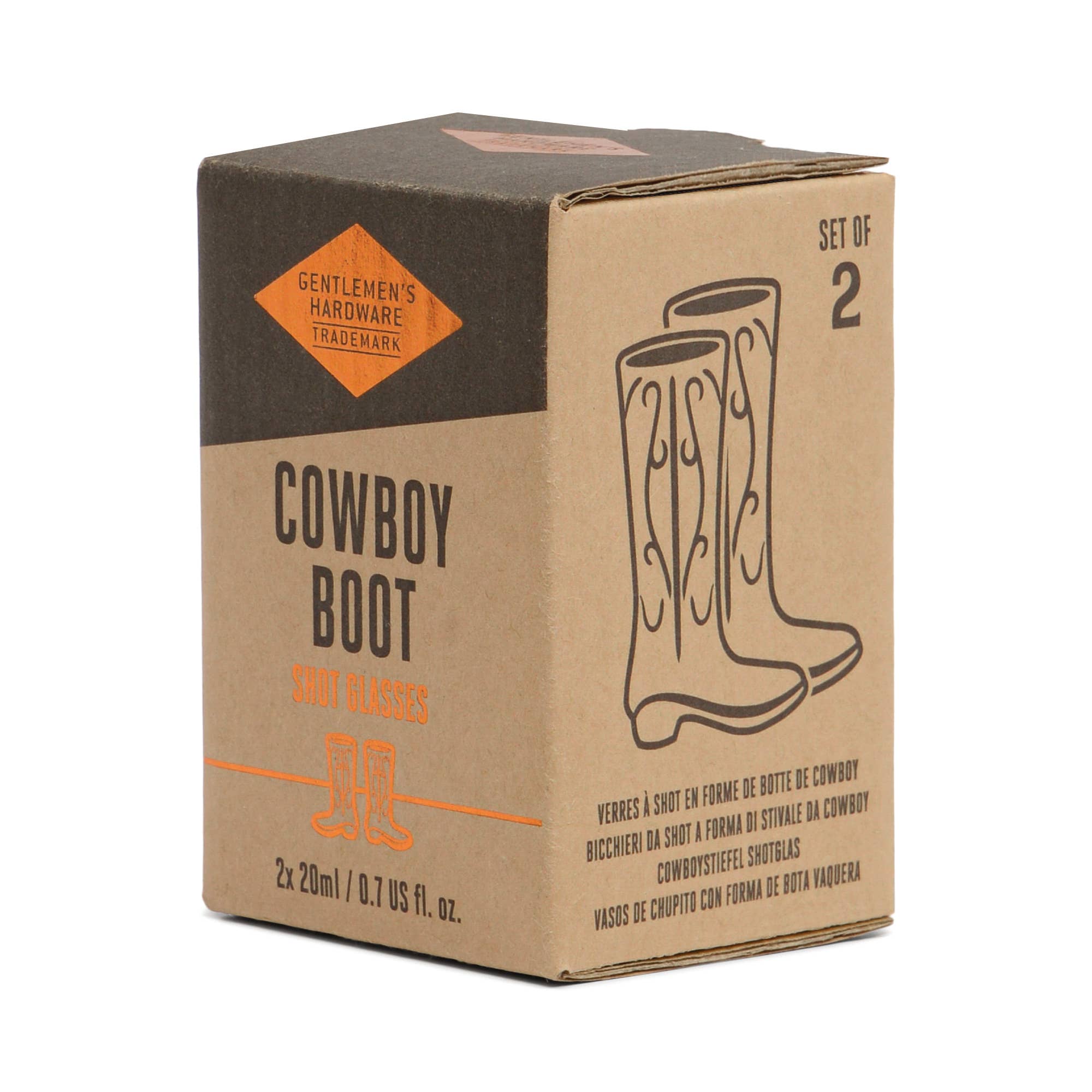 Cowboy Boot Shot Glasses, Set Of 2 - Thumbnail 3