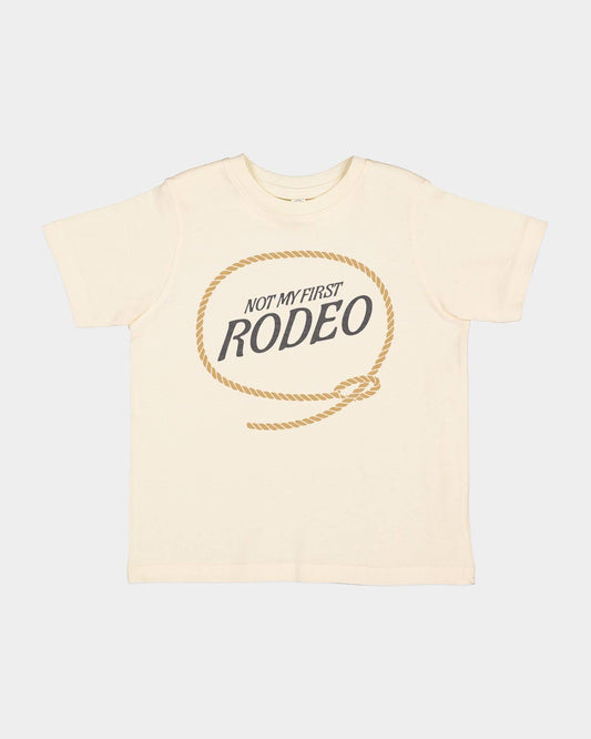 Not My First Rodeo Western Kids Tee: Natural