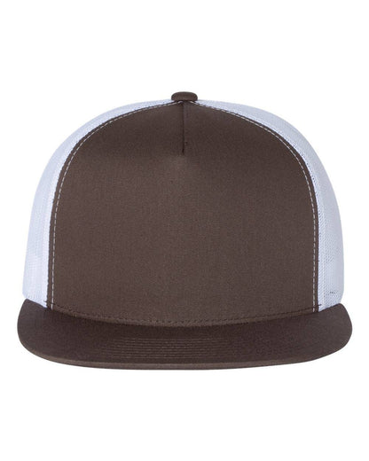 YP Classics®, Yupoong 6006 - Flat Bill Trucker Cap - 6006: White