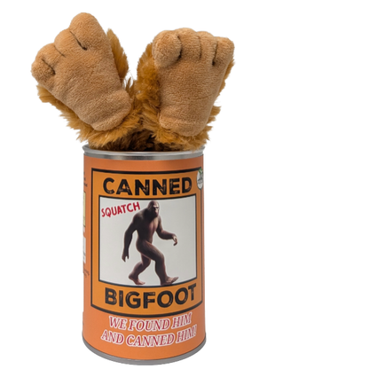Canned Bigfoot | Stuffed Animal Plush | Funny Jokes Big Foot: Pop Top Lid