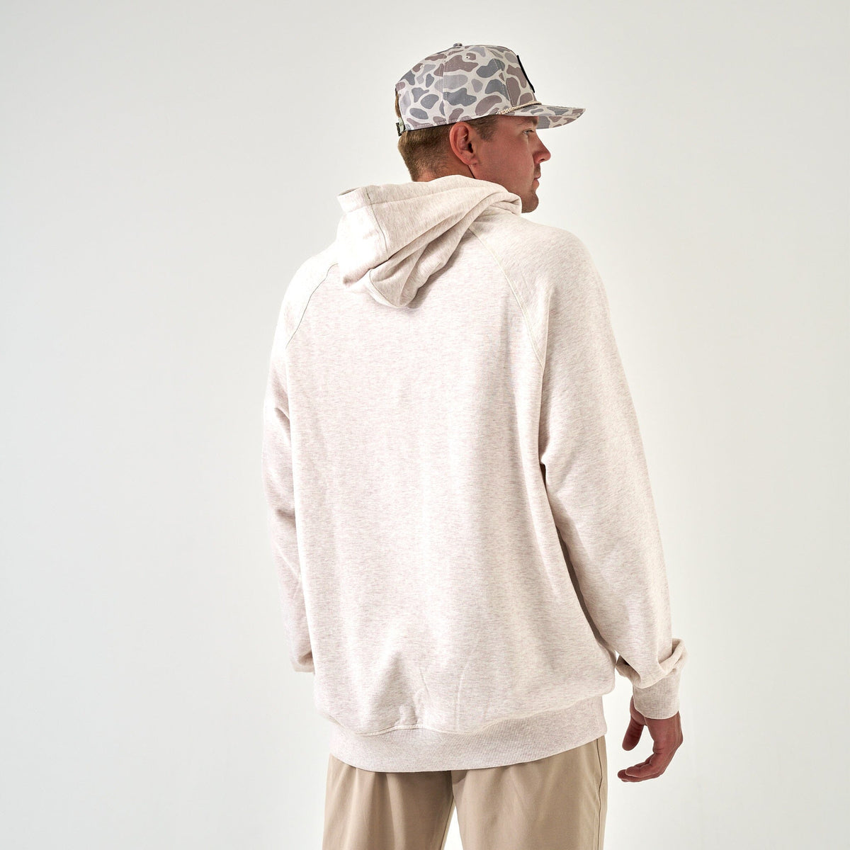 Fleece Hoodie - Whitetail Deer - Heather Oatmeal