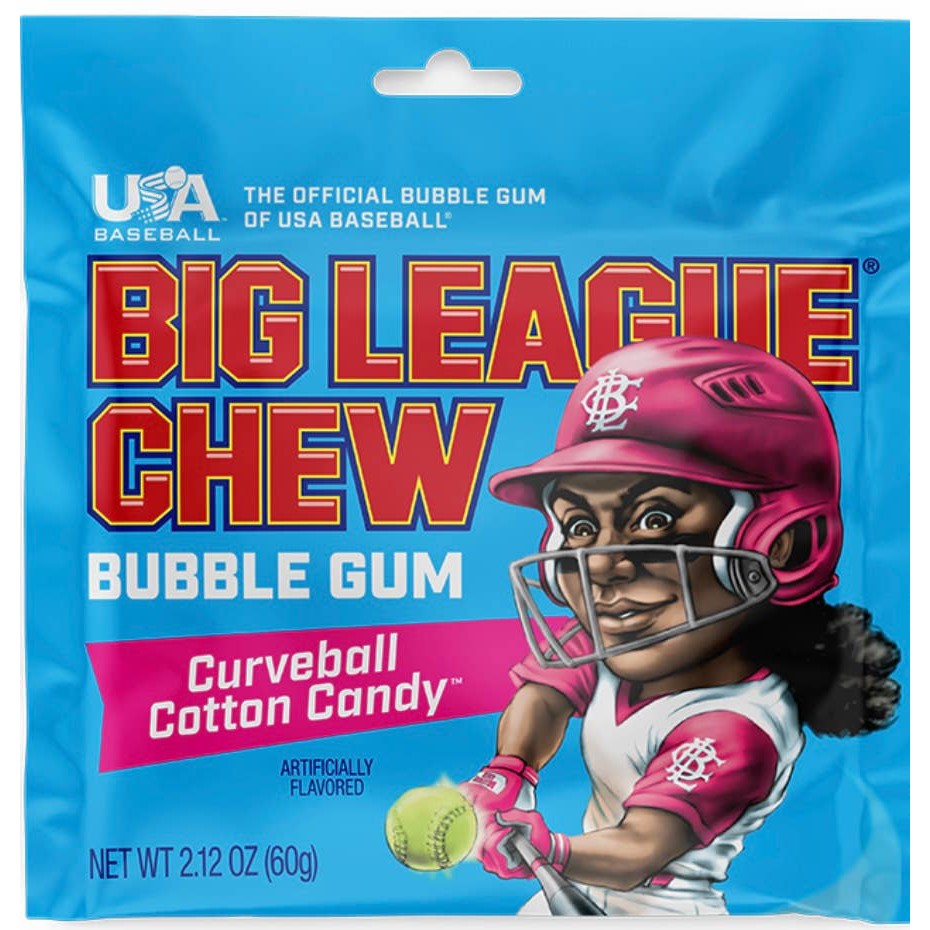 Nostalgic “Curveball Cotton Candy” Big League Chew Est.1980