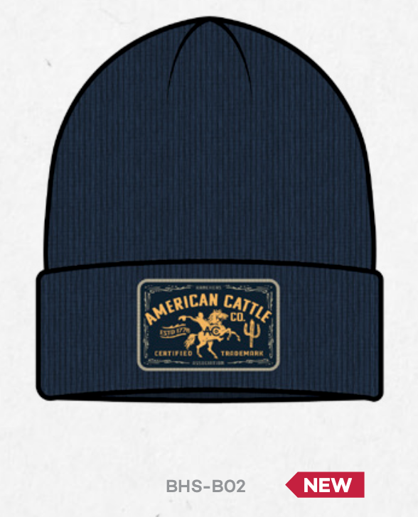 Bucking Horse Beanie: Black