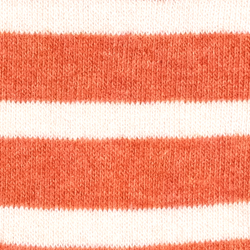 Wide orange striped combed cotton socks