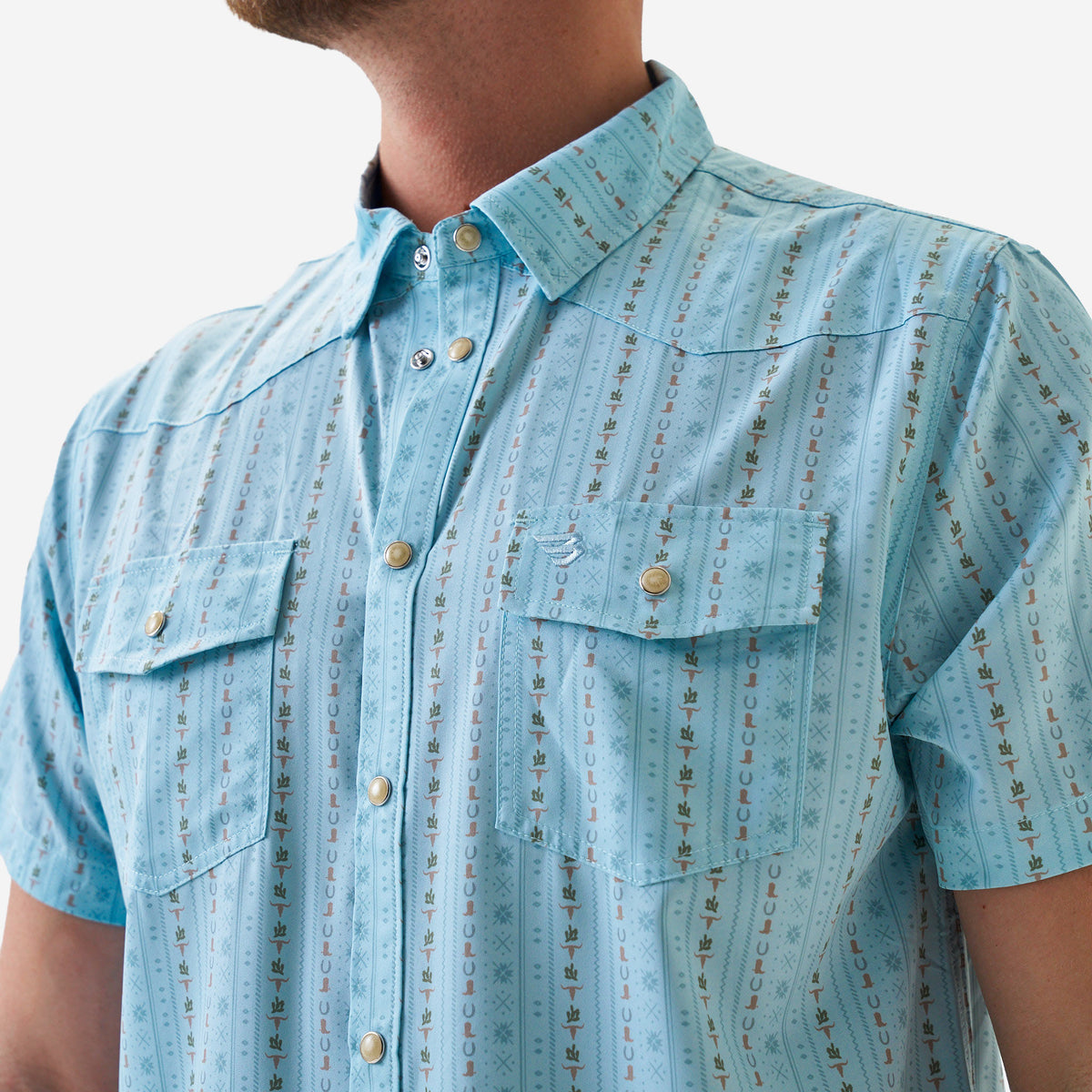 Performance Western Shirt - BURLEBO Ranch - Blue Jean