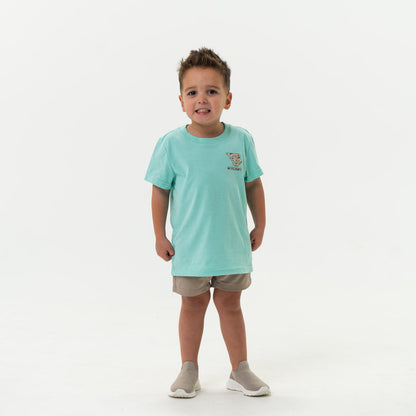 Youth Tee-Mallard Camo Dog-Island Reef
