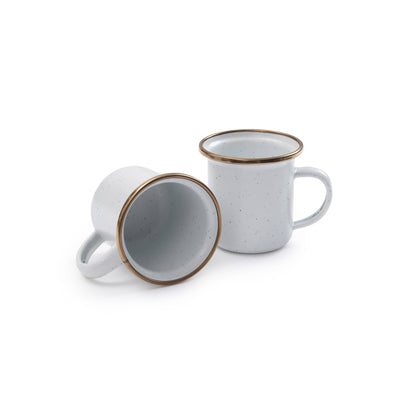 Enamel Espresso Cup (Set of 2): Slate Grey