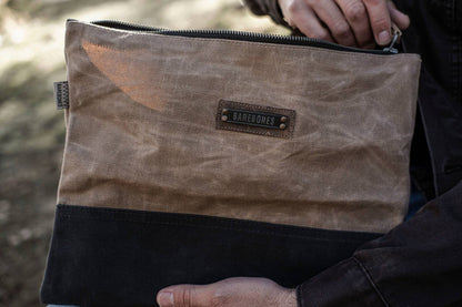 Neelum Zipper Pouch Bag -Waxed Canvas Bag: Large