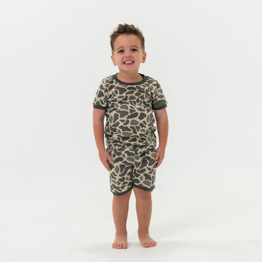 Youth Sleep Short Set- Classic Deer Camo