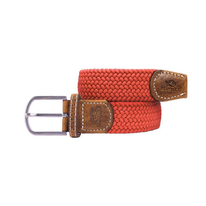 Cardinal red elastic braided belt: Size 1