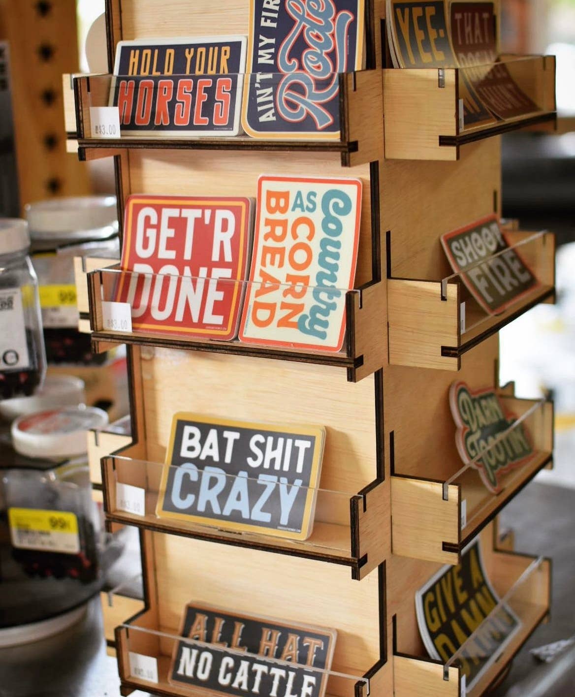 Rotating Sticker Stand Display Rack โ Archer and Gunn Mercantile