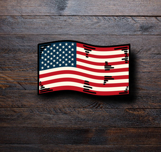 American Flag Sticker