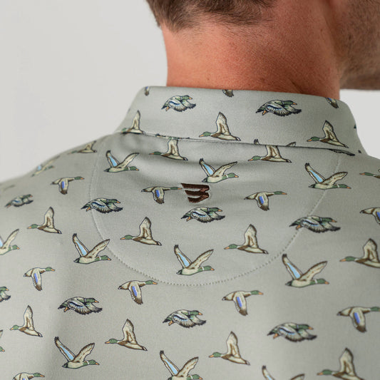 Performance Polo - Flying Ducks-Green
