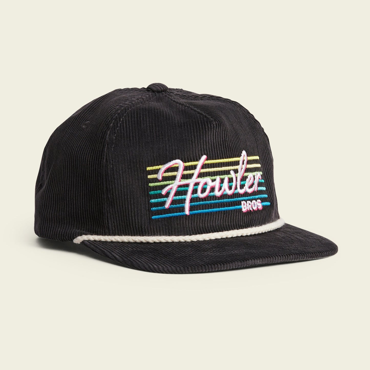 Unstructured Snapback Hats - Howler Beach Club : Antique Black Corduroy